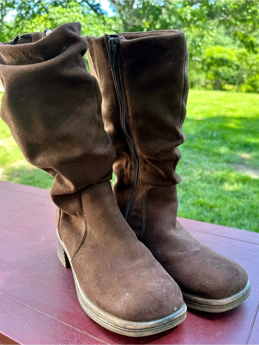 Steve Madden Brown Suede Slouch Boots